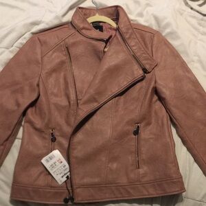 Desigual Pink Bomber Jacket with Asymmetrical Zipper